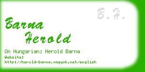 barna herold business card